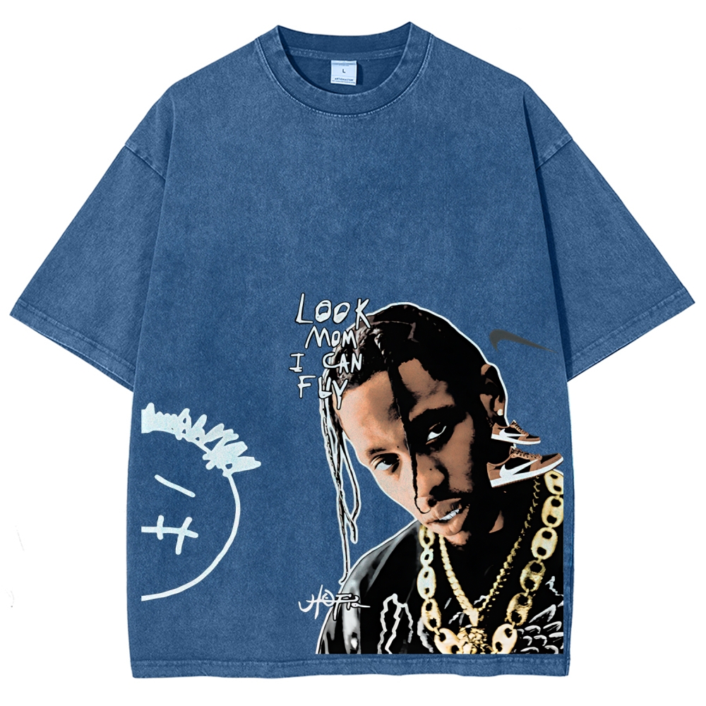Unisex Fit Washed T-Shirt TRAVIS SCOTT TEE