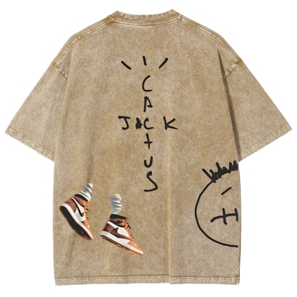 Unisex Fit Washed T-Shirt TRAVIS SCOTT TEE