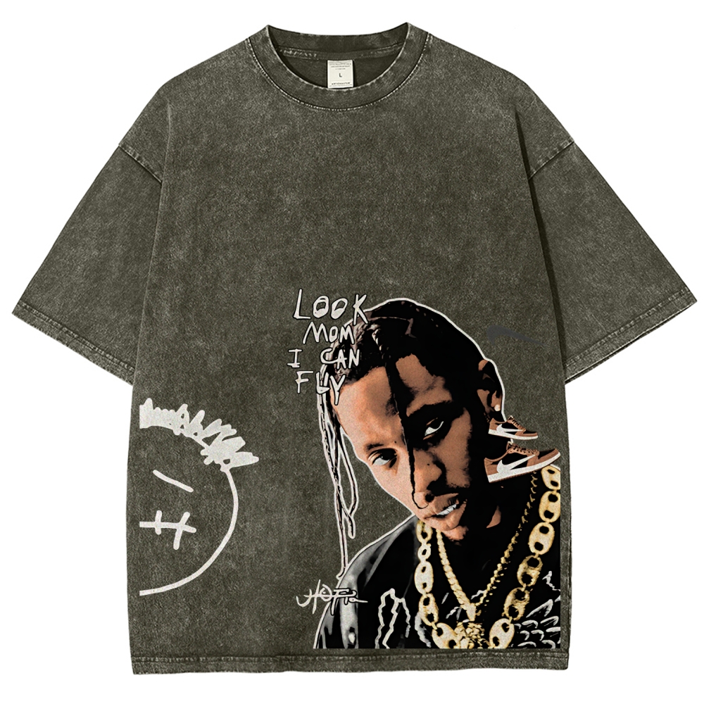 Unisex Fit Washed T-Shirt TRAVIS SCOTT TEE