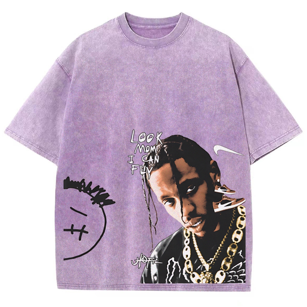 Unisex Fit Washed T-Shirt TRAVIS SCOTT TEE