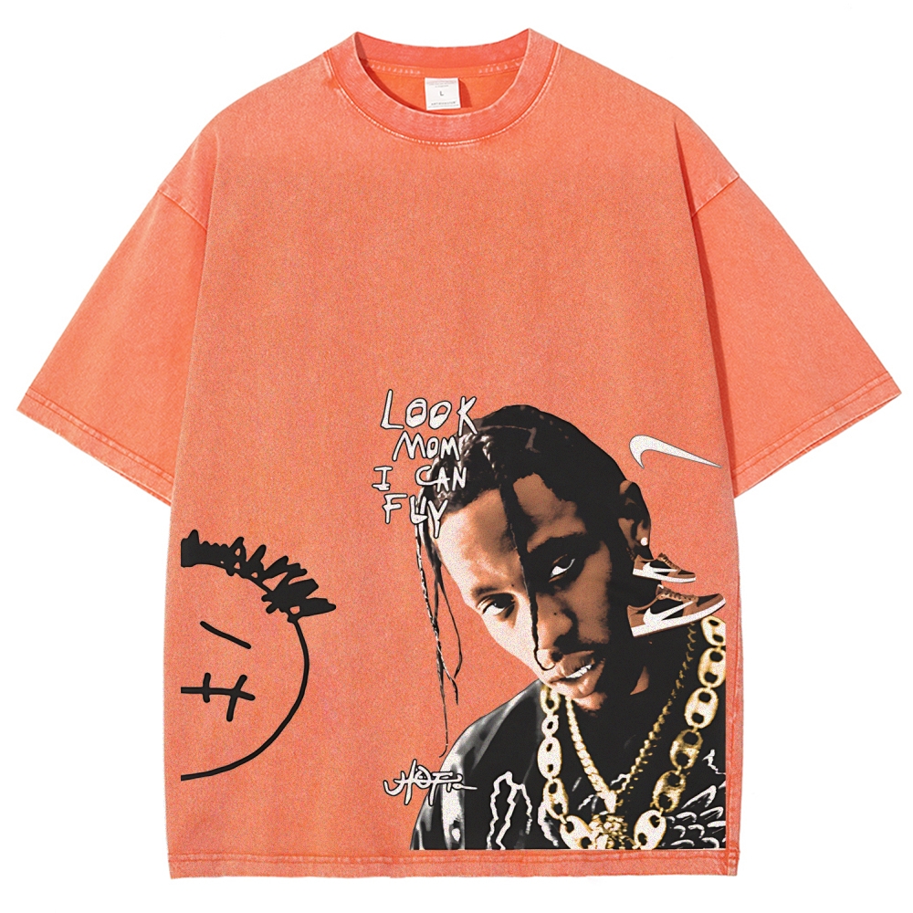 Unisex Fit Washed T-Shirt TRAVIS SCOTT TEE
