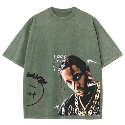 Unisex Fit Washed T-Shirt TRAVIS SCOTT TEE