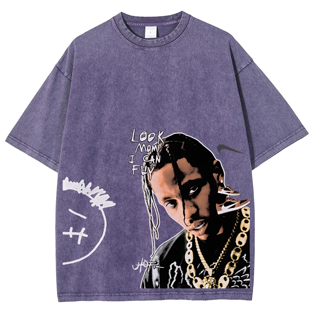 Unisex Fit Washed T-Shirt TRAVIS SCOTT TEE