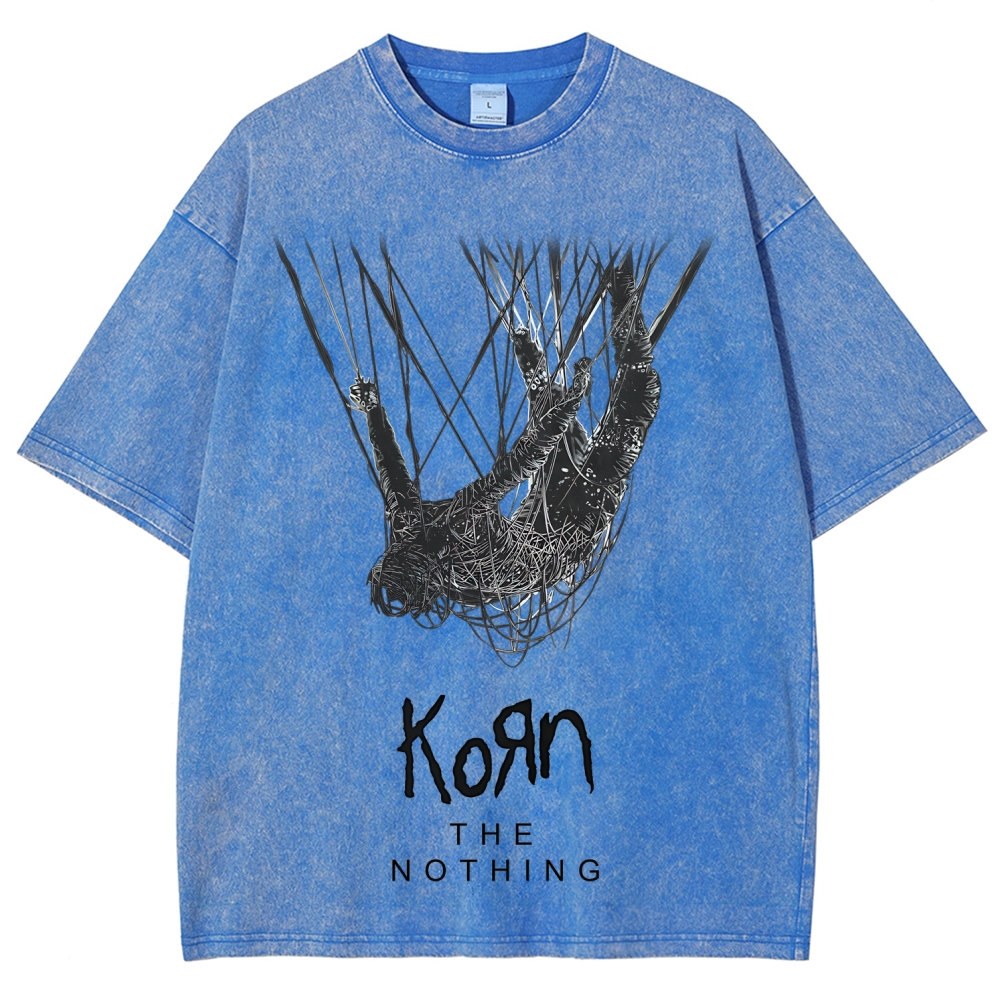 Unisex Fit Washed T-Shirt KORN THE NOTHING TEE