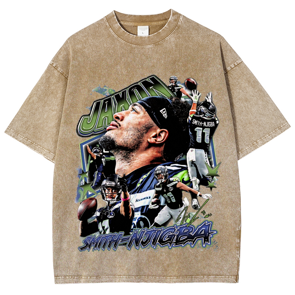 Unisex Fit Washed T-Shirt | Jaxon Smith-Njigba Tee