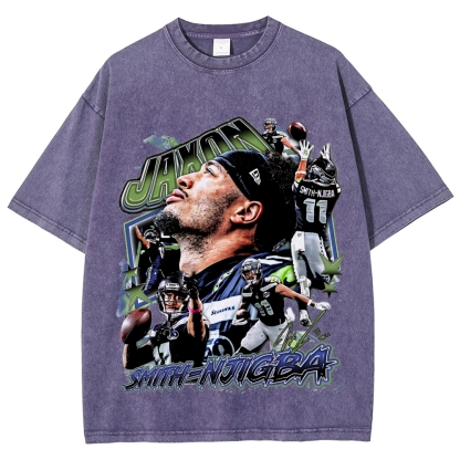 Unisex Fit Washed T-Shirt | Jaxon Smith-Njigba Tee