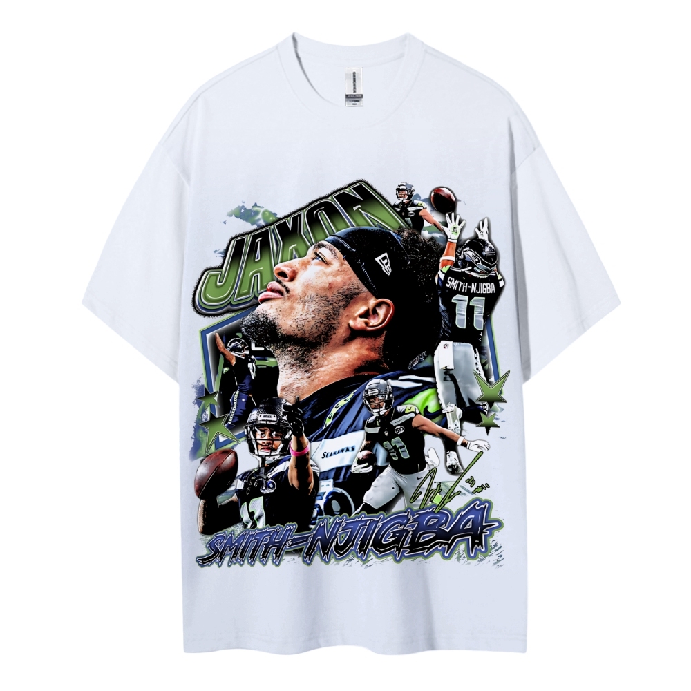 Jaxon Smith-Njigba Tee Cotton T-Shirt  