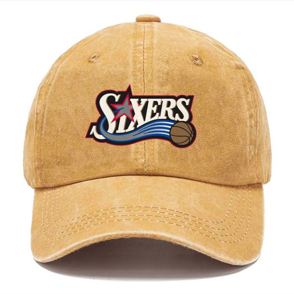 Unisex Vintage Casual Washed Cap | Philadelphia 76ers