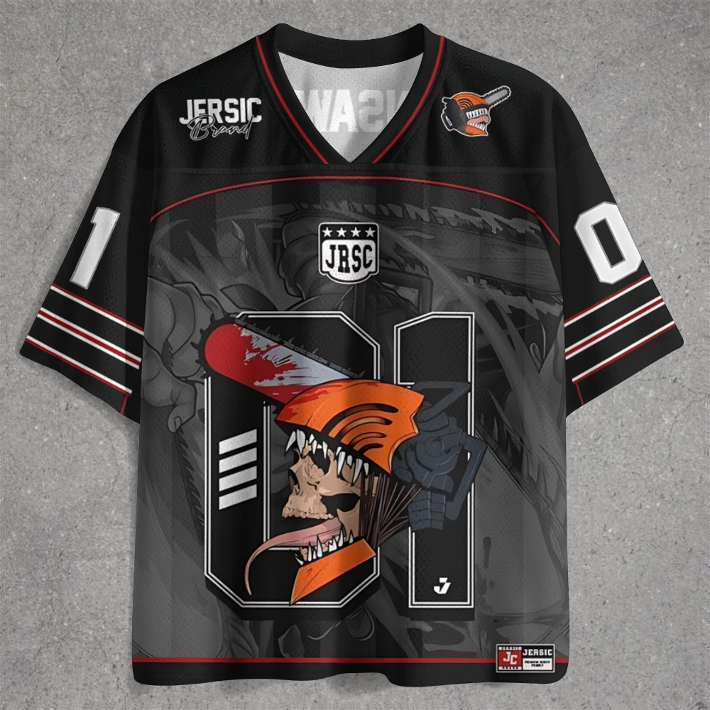 Chainsaw Man Anime Football Jersey
