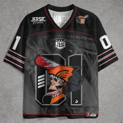 Chainsaw Man Anime Football Jersey 