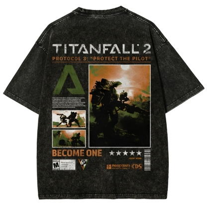 TITANFALL Unisex Fit Washed T-Shirt 2601003431