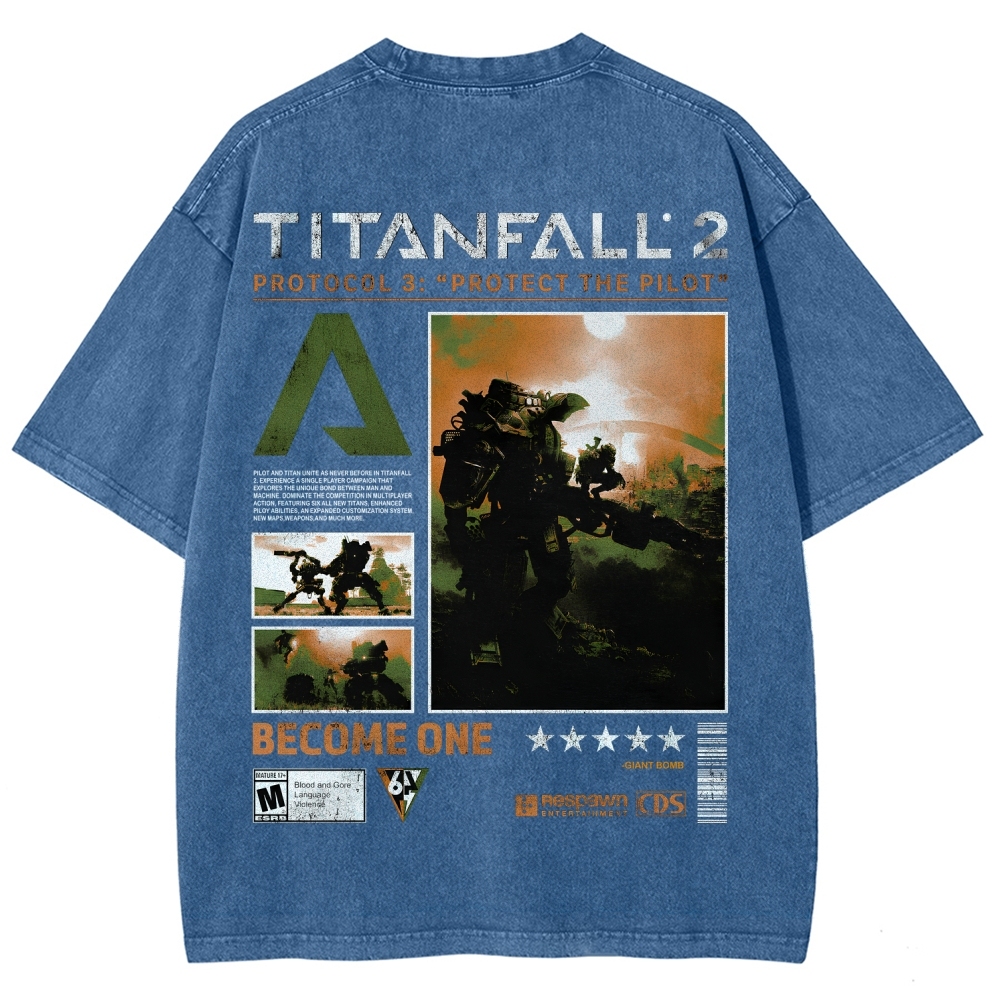 TITANFALL Unisex Fit Washed T-Shirt 2601003431