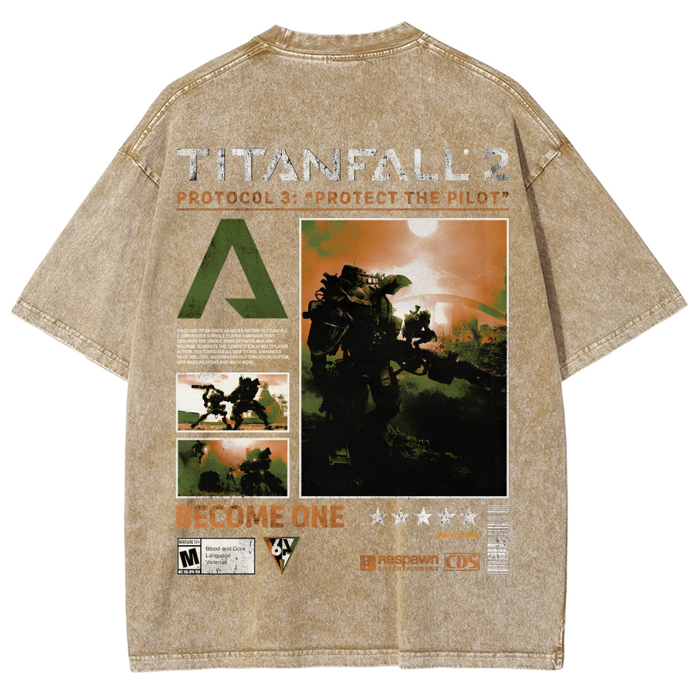 TITANFALL Unisex Fit Washed T-Shirt 2601003431