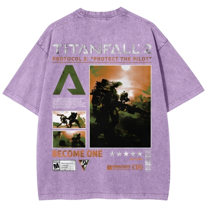 TITANFALL Unisex Fit Washed T-Shirt 2601003431