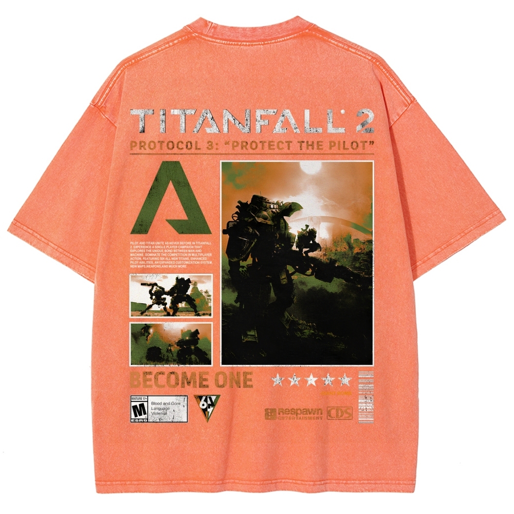 TITANFALL Unisex Fit Washed T-Shirt 2601003431