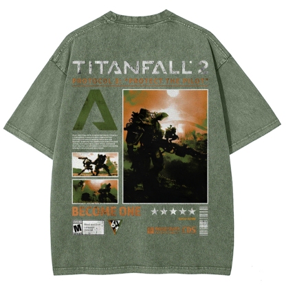 TITANFALL Unisex Fit Washed T-Shirt 2601003431