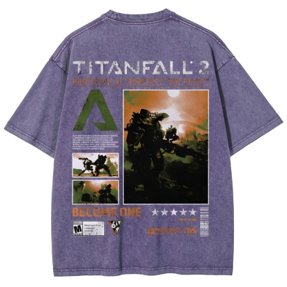 TITANFALL Unisex Fit Washed T-Shirt 2601003431
