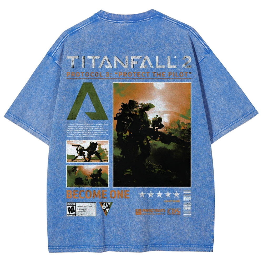 TITANFALL Unisex Fit Washed T-Shirt 2601003431