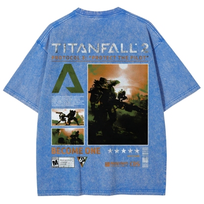 TITANFALL Unisex Fit Washed T-Shirt 2601003431