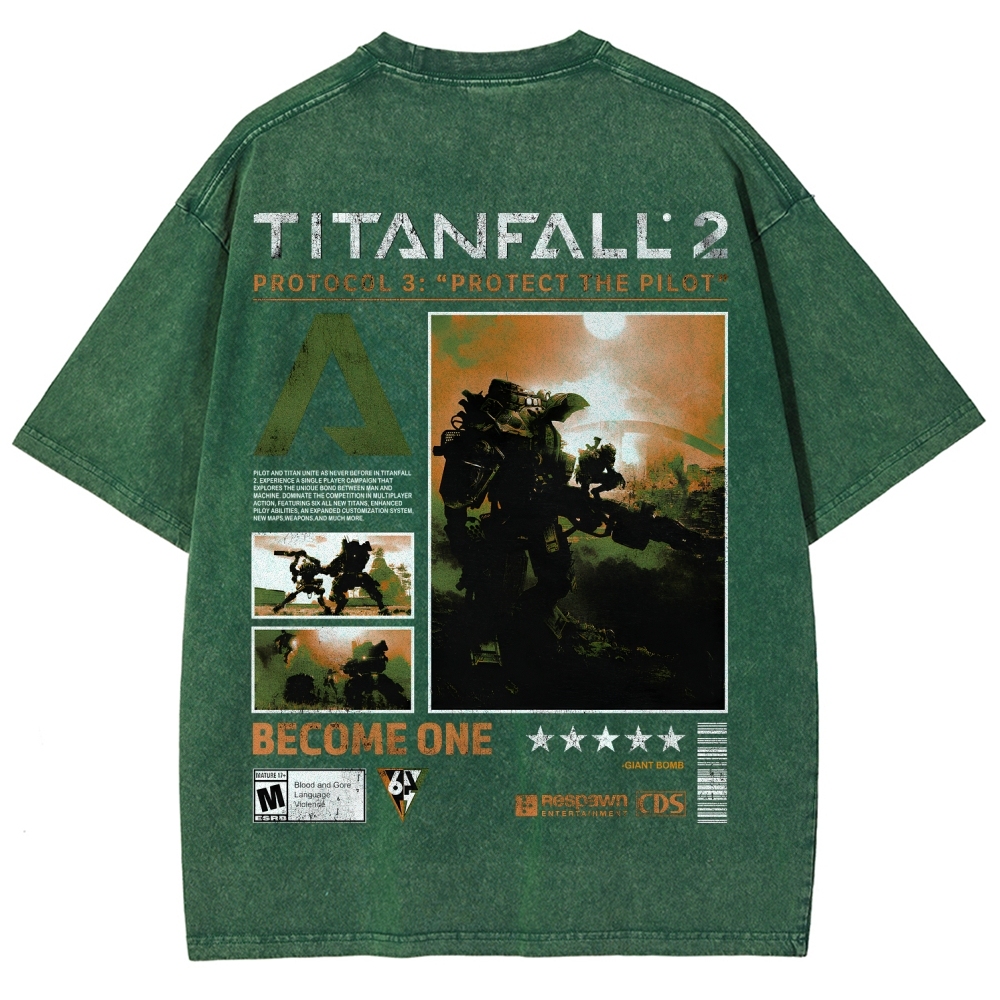 TITANFALL Unisex Fit Washed T-Shirt 2601003431