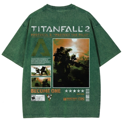 TITANFALL Unisex Fit Washed T-Shirt 2601003431