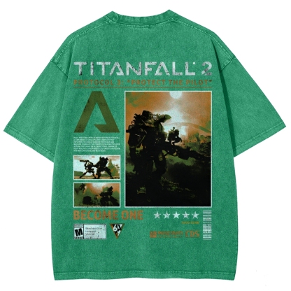 TITANFALL Unisex Fit Washed T-Shirt 2601003431