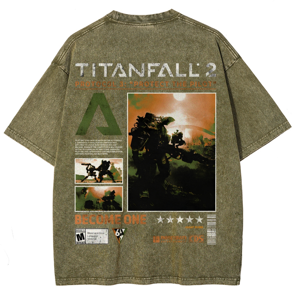 TITANFALL Unisex Fit Washed T-Shirt 2601003431