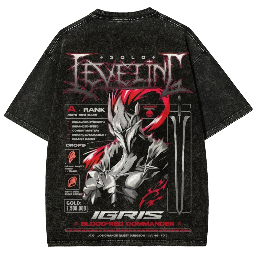 Unisex Fit Washed T-Shirt Solo leveling