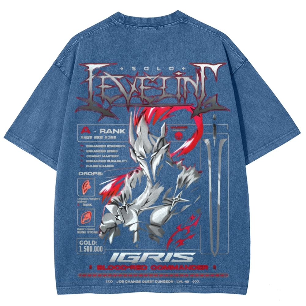 Unisex Fit Washed T-Shirt Solo leveling