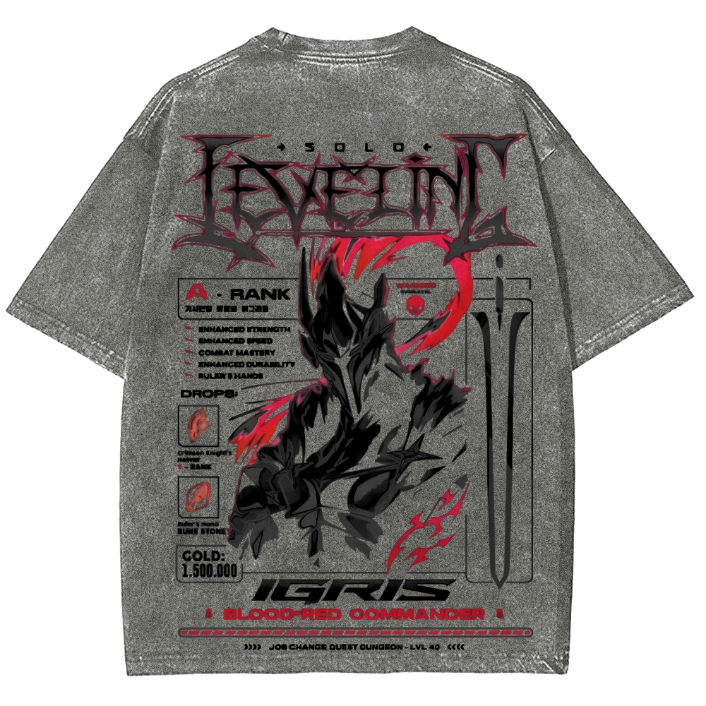 Unisex Fit Washed T-Shirt Solo leveling