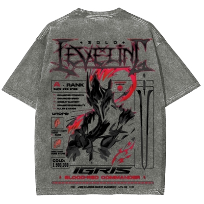 Unisex Fit Washed T-Shirt Solo leveling