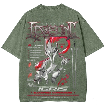 Unisex Fit Washed T-Shirt Solo leveling