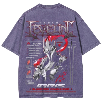 Unisex Fit Washed T-Shirt Solo leveling