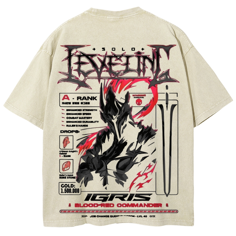 Unisex Fit Washed T-Shirt Solo leveling