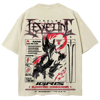 Unisex Fit Washed T-Shirt Solo leveling