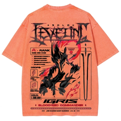 Unisex Fit Washed T-Shirt Solo leveling