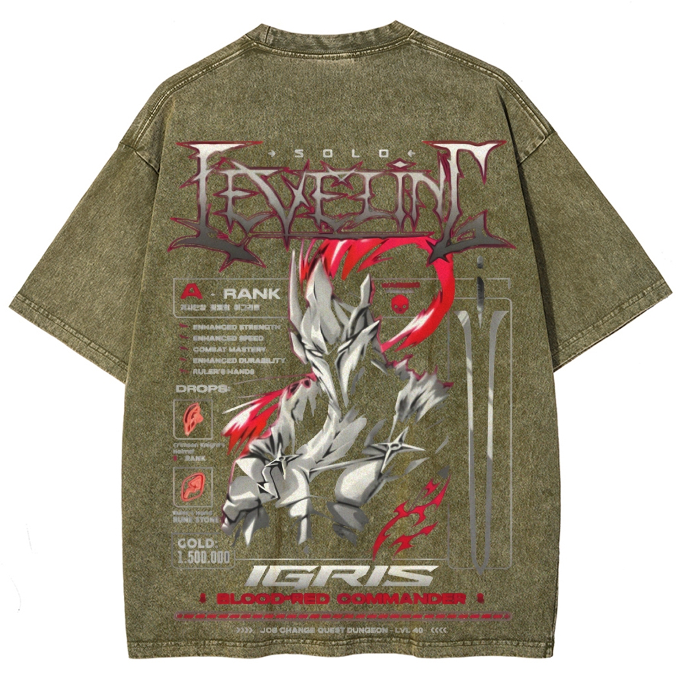 Unisex Fit Washed T-Shirt Solo leveling