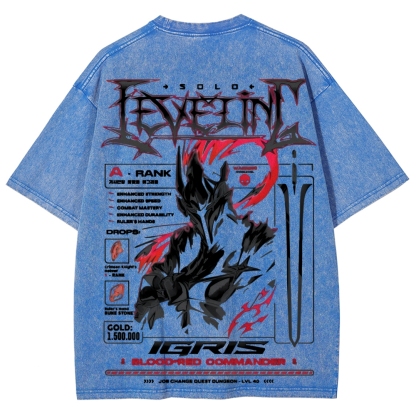Unisex Fit Washed T-Shirt Solo leveling