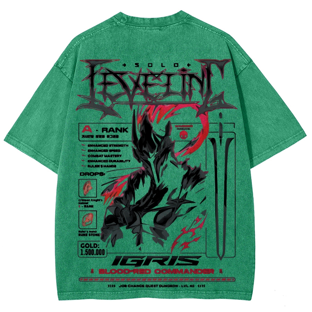 Unisex Fit Washed T-Shirt Solo leveling