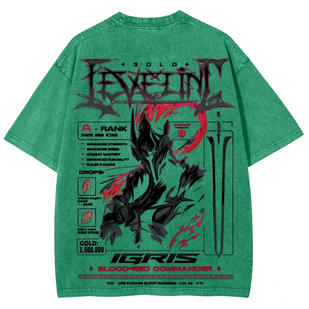 Unisex Fit Washed T-Shirt Solo leveling