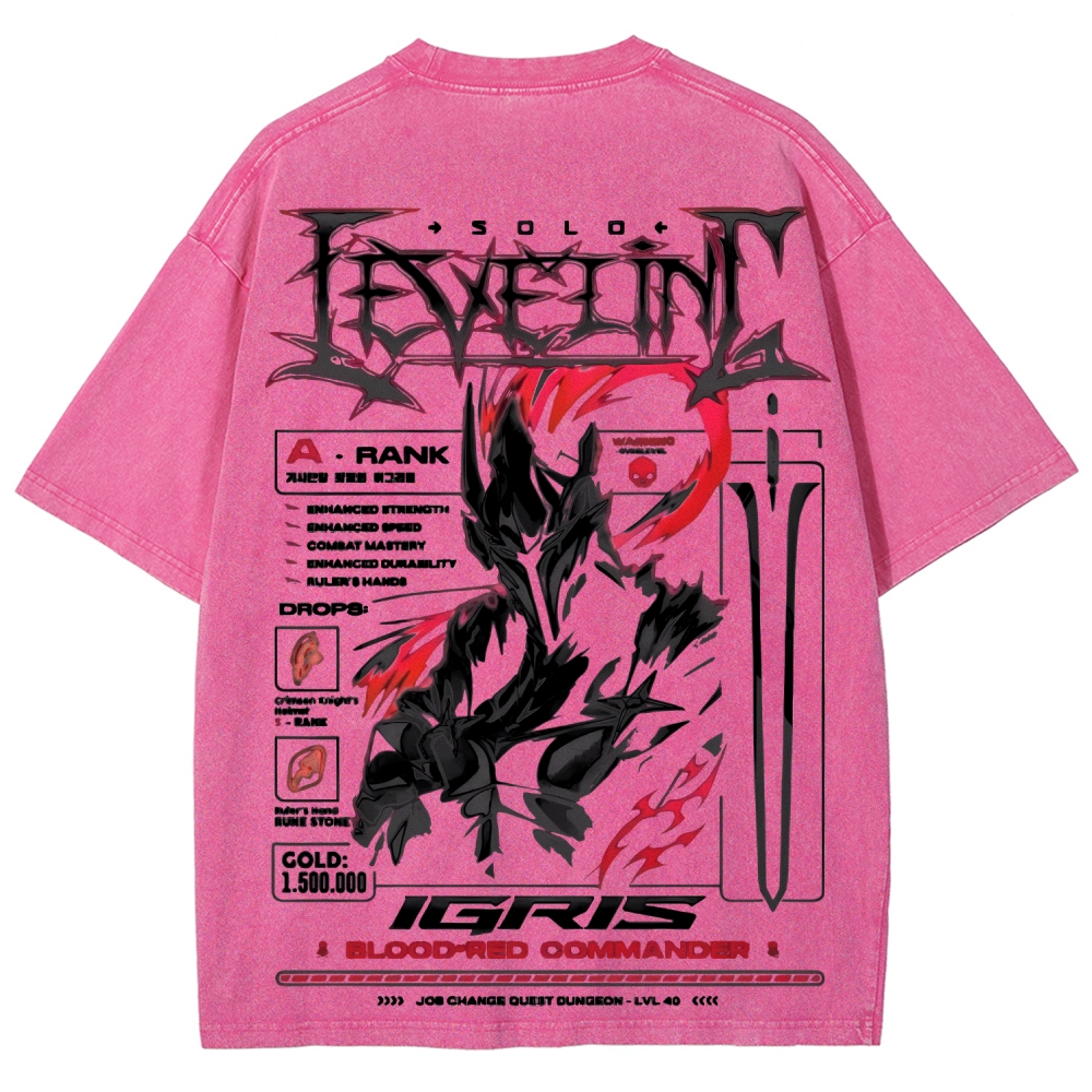 Unisex Fit Washed T-Shirt Solo leveling