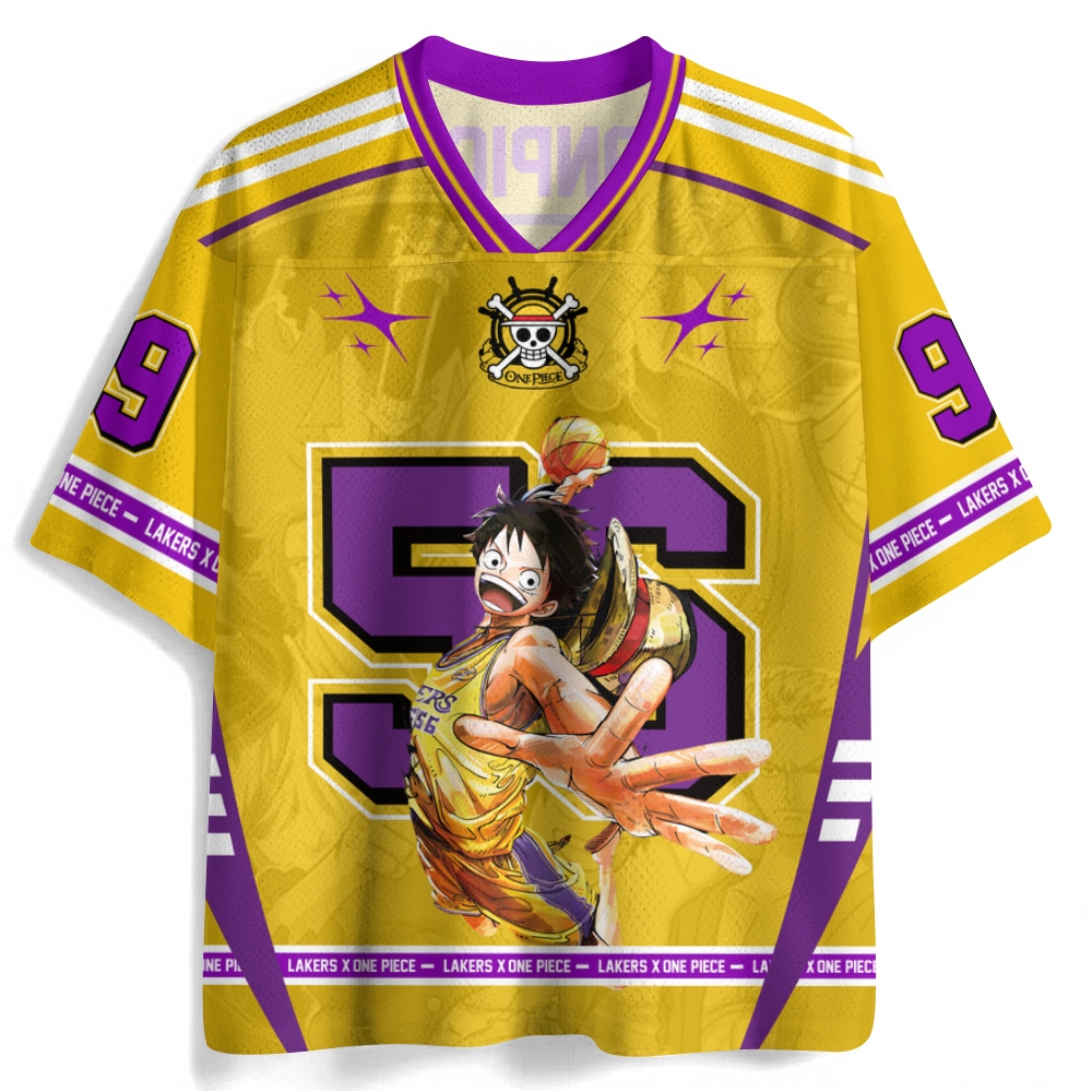 One Piece Anime Mesh Jersey Shirts