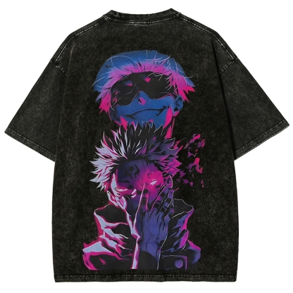 Jujutsu Kaisen Printed Unisex Washed T-Shirt