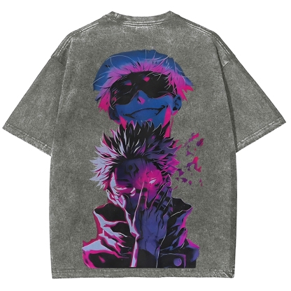 Jujutsu Kaisen Printed Unisex Washed T-Shirt