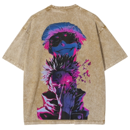 Jujutsu Kaisen Printed Unisex Washed T-Shirt