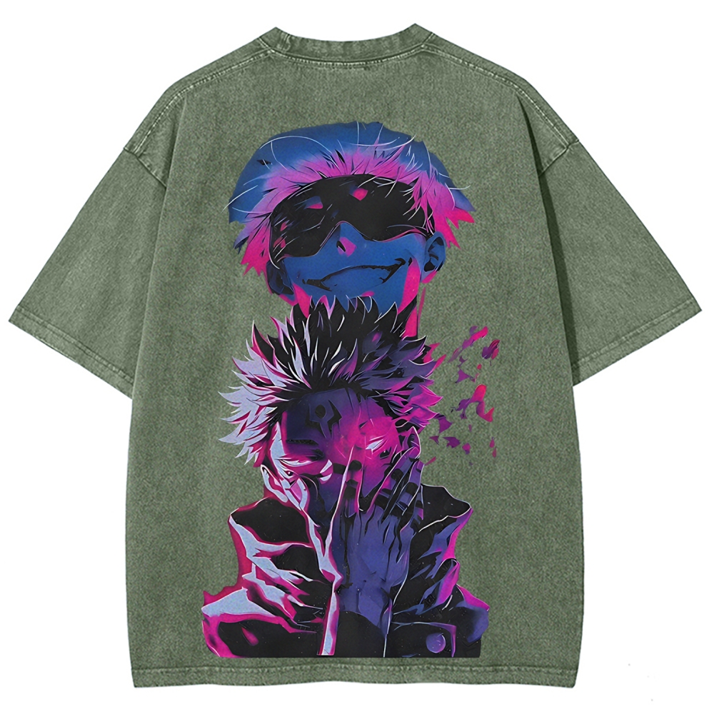 Jujutsu Kaisen Printed Unisex Washed T-Shirt