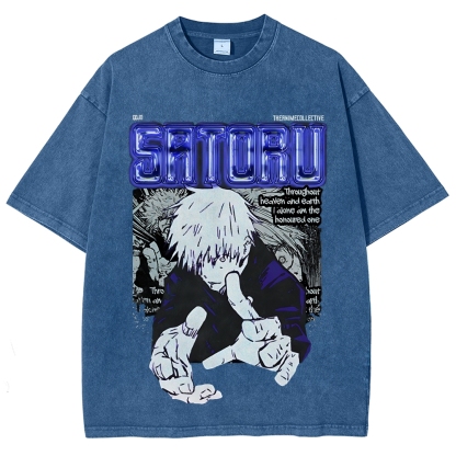 Gojo Vintage Oversized T-Shirt | Jujutsu Kaisen