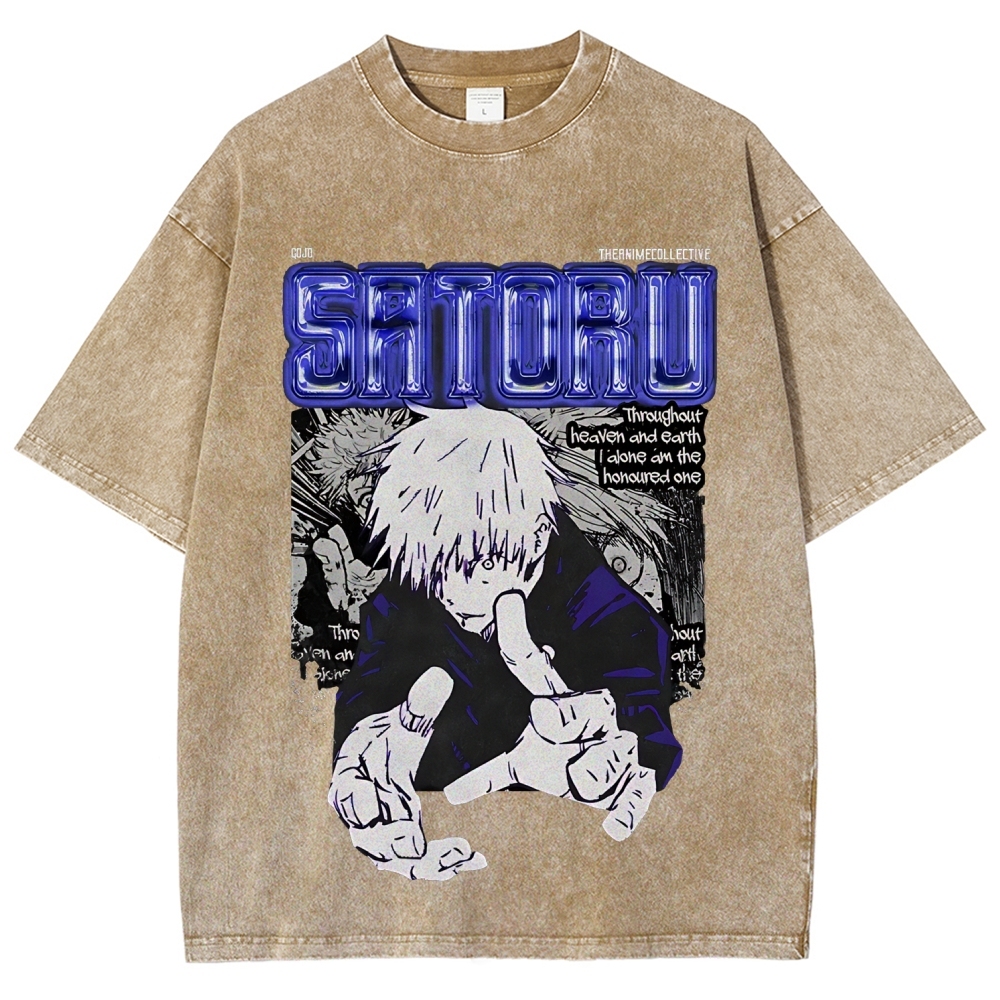 Gojo Vintage Oversized T-Shirt | Jujutsu Kaisen