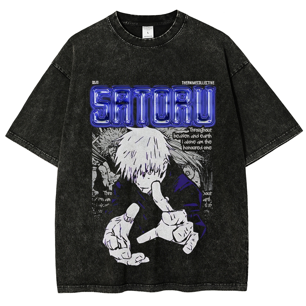 Gojo Vintage Oversized T-Shirt | Jujutsu Kaisen