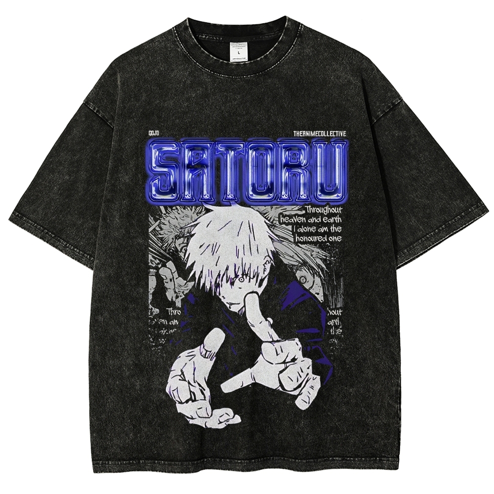 Gojo Vintage Oversized T-Shirt | Jujutsu Kaisen